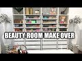 EXTREME BEAUTY ROOM MAKEOVER | TIME LAPSE  | MAKEUP ORGANIZATION