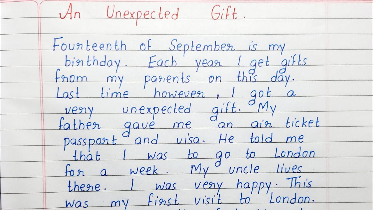 an unexpected gift essay