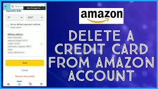 How to Delete a Credit Card from Amazon Account | Beginner's Guide to Removing Credit Card