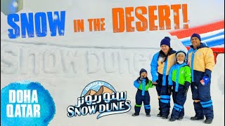 SNOW IN THE DESERT! |  Snow Dunes Theme Adventure Park | Doha, Qatar | TourYes Family Travels