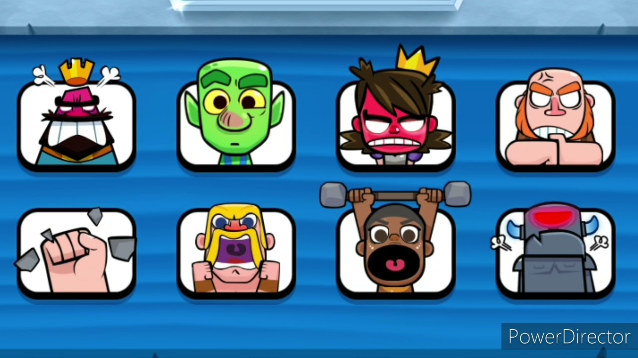 All 9 King Emotes Clash Royale  Todos os 9 King Emotes Clash Royale 