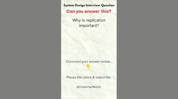 System Design Question Replication Basics #shorts #interview #systemdesign #dsa