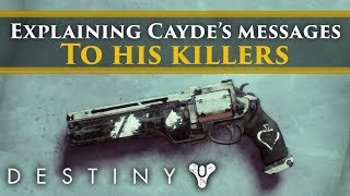 Destiny 2 Forsaken Lore - The messages Cayde left for his killers! Ace in the Hole mission!