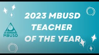 2023 MBUSD Teacher of the Year