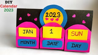 How to make a 2023 desk calendar | DIY Calendar | paper Mini calendar | paper crafts for school |DIY screenshot 2