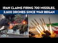 Iran Israel War | Iran Claims Firing 700 Missiles, 3,600 Drones Since War Began