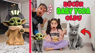 ELİF BÜCÜR ÇOK KIZDI !! SİHİRLE BABY YODA OLDU !! YOK OLDU بابا جاب لي بالون - جنى مقداد | طيور بيبي