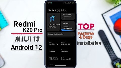MIUI 13 Android 12 AbhiX ROG Edition 22.5.17 China Beta ROM for Redmi K20 Pro 😍💯