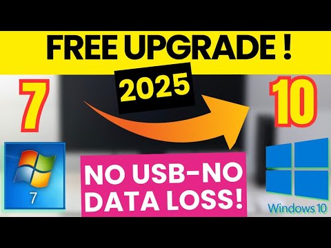 Upgrade Windows 7 to Windows 10 Free in 2025 | No Data Loss, No USB, 100 Working!