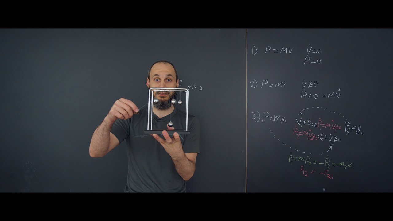 06-Newton 3rd law (conservation of momentum) | الميكانيكا- قانون نيوتن الثالث