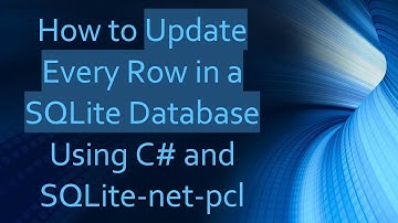 How to Update Every Row in a SQLite Database Using C#  and SQLite-net-pcl