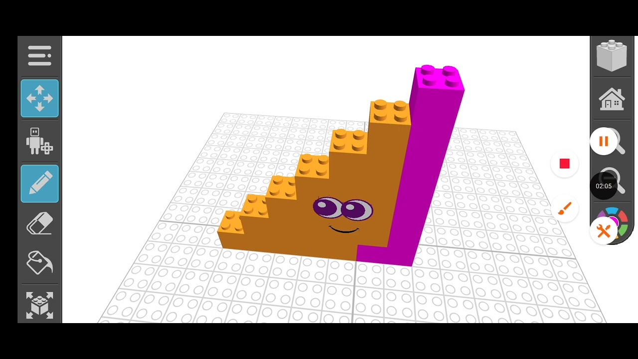 Esquadrão do degrau | Numberblocks | Jogos: Draw Bricks