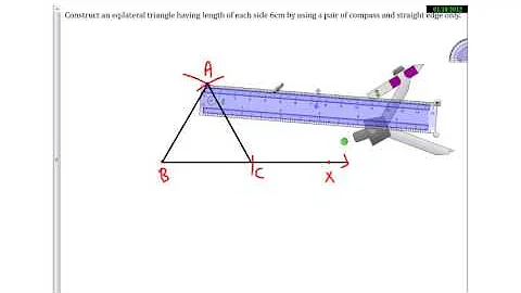 Construct Equilateral triangle having length of each side 6cm with steps @niharmhirani