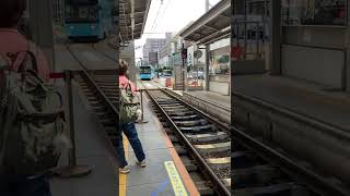 阪堺電車モ601形7編成浜寺駅前行き到着シーン