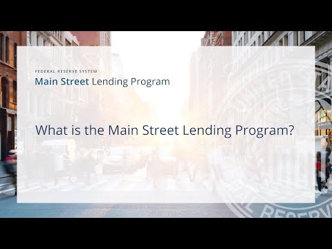 What is the Main Street Lending Program?