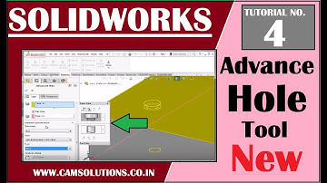 #Solidwork tutorials | Advance Hole Tool in Solidworks tutorial