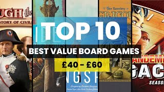 Top 10 Best Value For Money Board Games: £40£60