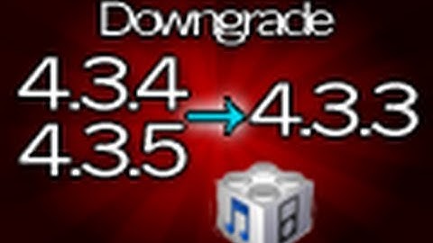 How To Downgrade iOS 4.3.4/4.3.5 to 4.3.3 On iPhone/iPod Touch/iPad! **EASY DOWNGRADE!!**