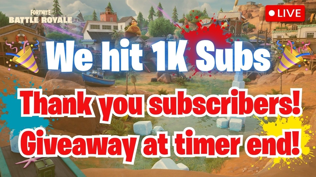 LIVE! Fortnite Giveaway - Celebrating 1K Subs!