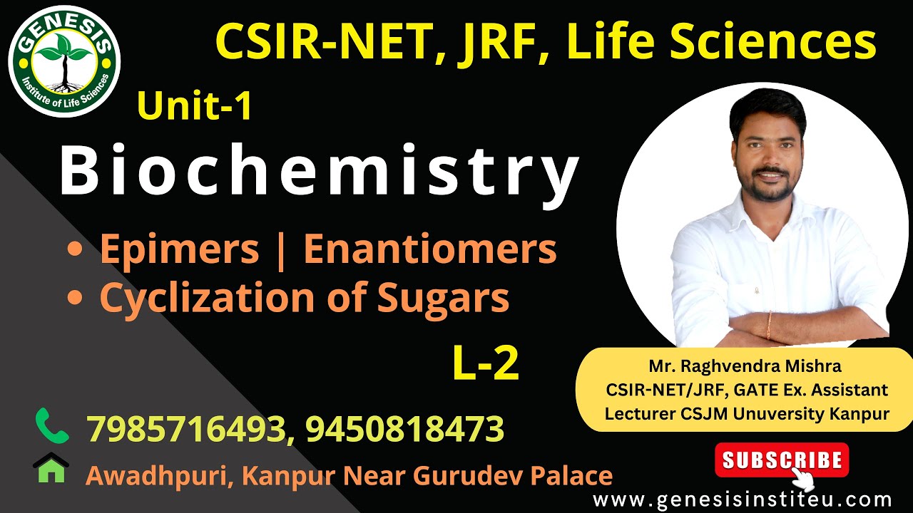 Epimers | Enantiomers | Cyclization of Sugars | Carbohydrates | Biochemistry#genesis_institute