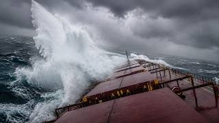 A Cargo Ship Trapped In A Level 17 Super Typhoon