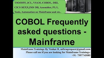 Mainframe Interview Questions on COBOL module _ Part1