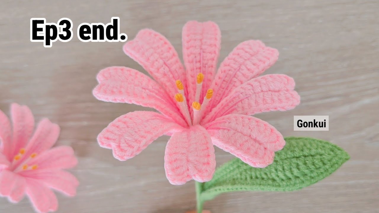 Ep3 end. Assembly ❤️Crochet Lewisia Flower Tutorial step by step