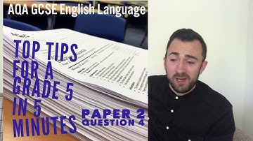AQA English language paper 2 question 4. Grade 5 in 5 minutes! Exam hacks