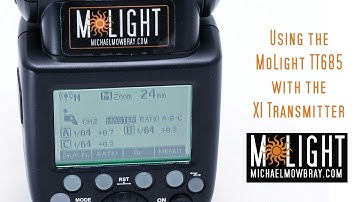 MoLight TT685 settings with the X1 transmitter