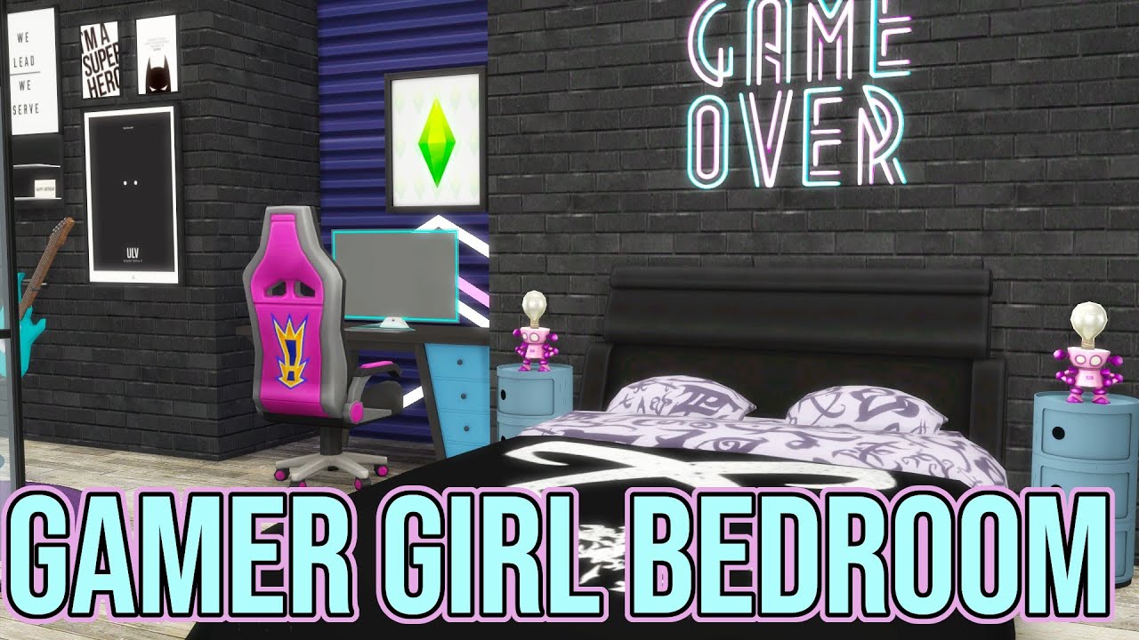 THE SIMS 4 SPEED BUILD // GAMER GIRL BEDROOM
