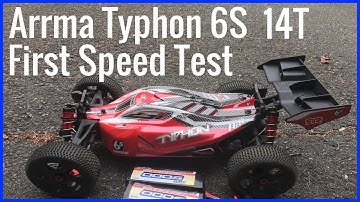 Arrma Typhon BLX Speed Test on 6S 25C - 14T Stock Gearing