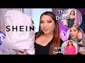 SHEIN Winter HAUL and Try On  with SHEGLAM | Dresses WINTER SWEATER BLUSH REVIEW &amp; UNBOXING