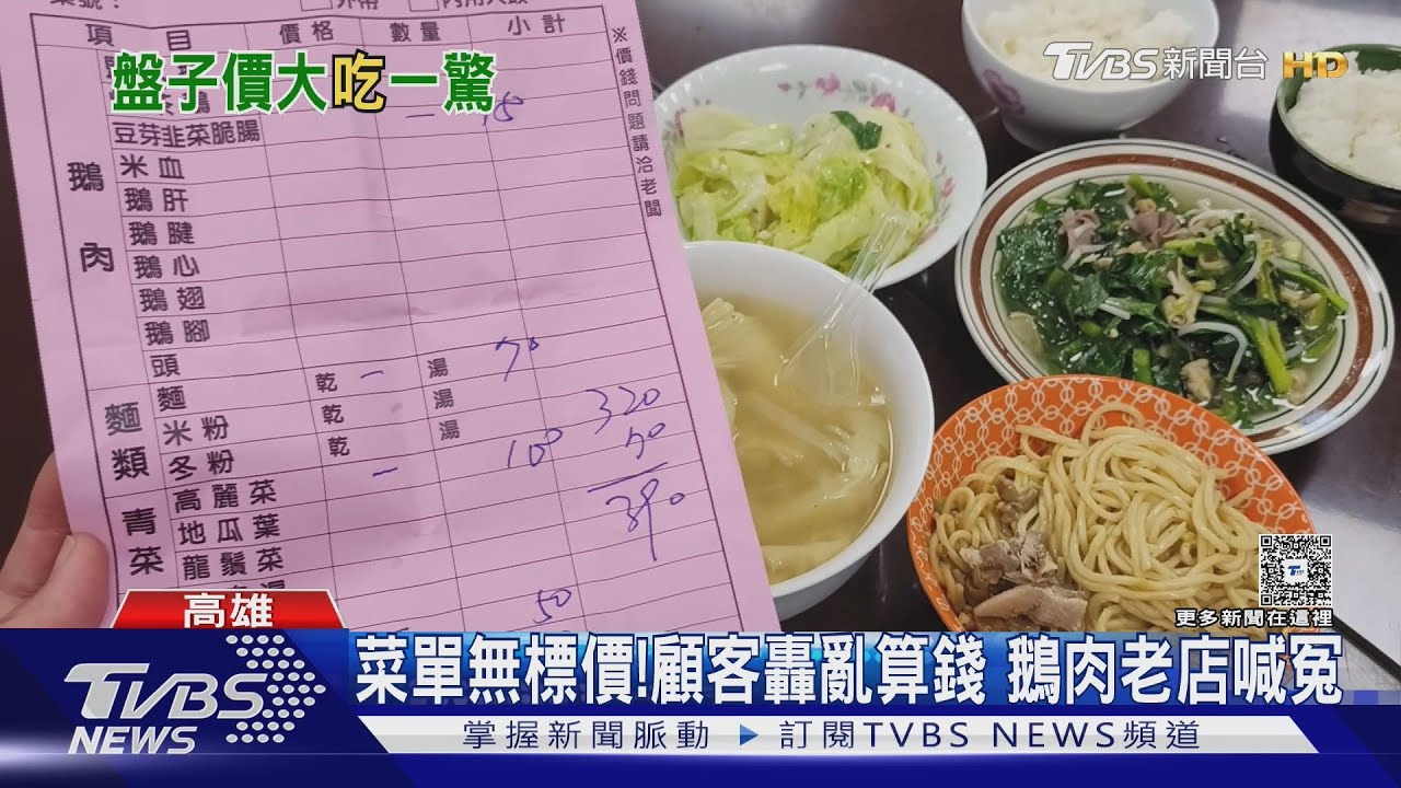 鵝肉老店菜單無標價挨轟亂算錢 業者提2款菜單澄清｜TVBS新聞 @TVBSNEWS01