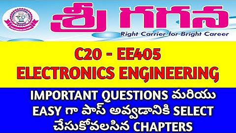 C20-EE405 -ELECTRONICS ENGINEERING- IMPORTANT QUESTIONS