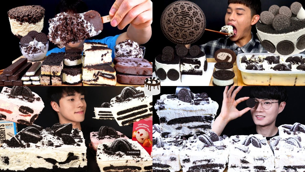 OREO EATING MUKBANG Challenge || OREO CAKE, CHOCOLATE & ICE CREAM ASMR ...