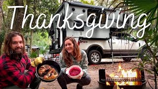 THANKSGIVING DINNER in Our TRUCK CAMPER