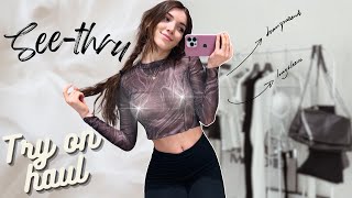 See-Through Clothes Transparent Try On Haul At Mall