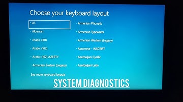 Windows stuck at "choose an option" l System Diagnostics l Windows 10 Home l Choose Keyboard Layout