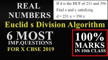 Class 10 Maths Chapter 1 Real Numbers If d is the HCF of 231 and 396, and d=231x+396y, then find the