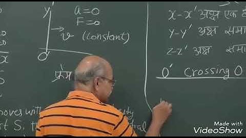 Special Theory Of Relativity by Prof H C Verma ! Lecture 3 ! Part 2 ! Galilean Transformation