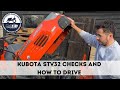 Daily checks  how to drive a kubota stv32 compact tractor