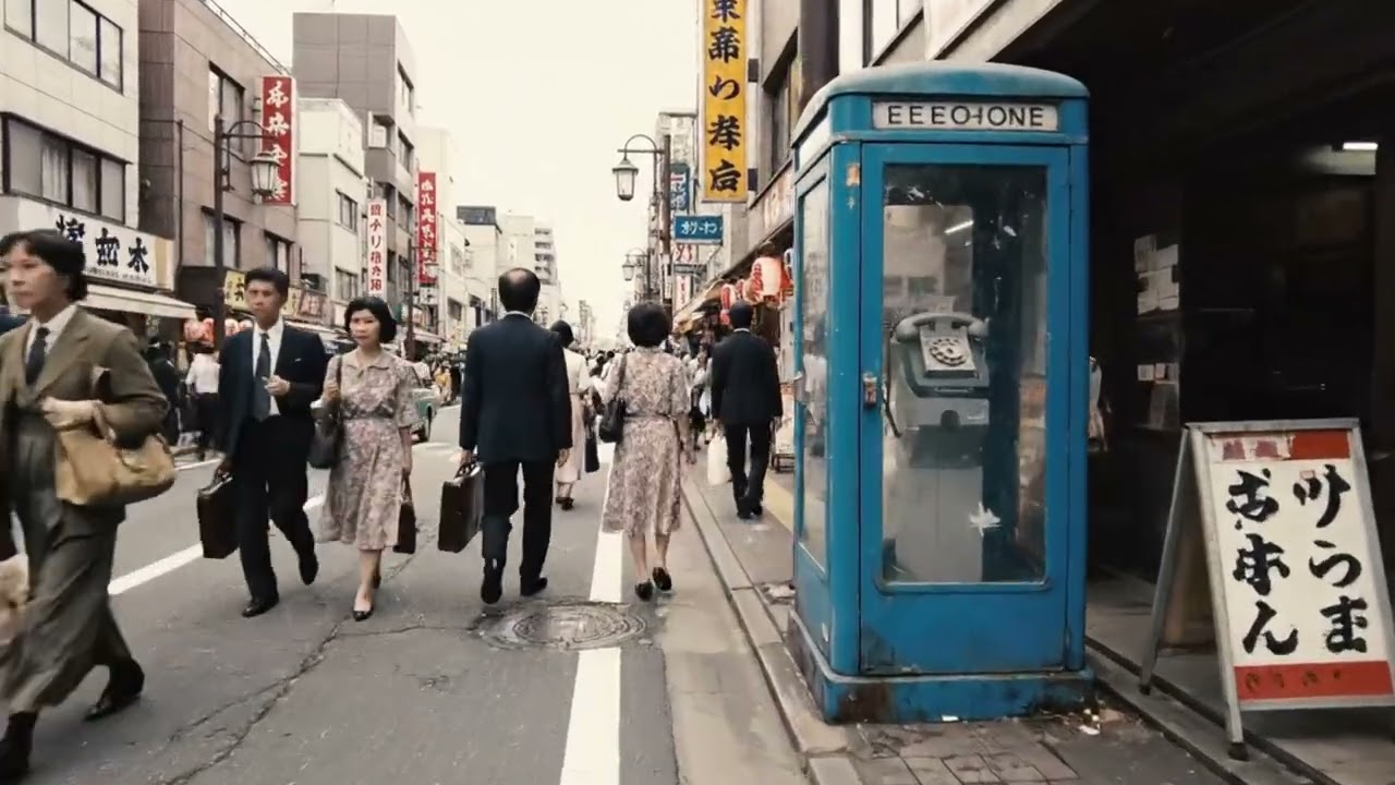 1970年の東京を歩く、昭和の街並み記録映像🏘️│Walking Through Tokyo Around 1970.Showa Era Street Footage