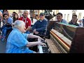 Amazing Old lady playing the piano in Russia - street performance - Part 2 - Hungarian Rhapsody no 2