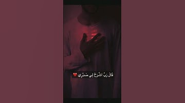 {قال ربي اشرح لي صدري}سورة طه|| القارئ شريف مصطفى 🌿🤍 #قران_كريم