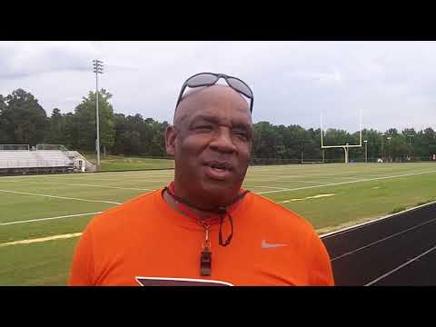 Interview with Earl Bates, head football coach, Southeast Guilford Falcons...Scrimmage day at SEG...