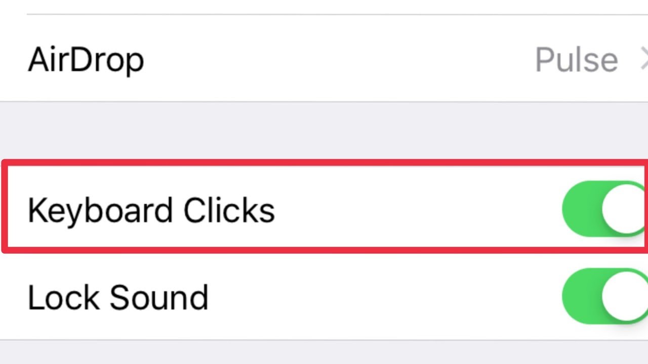 Turn Off And On Keyboard Clicks Sound And Type Sound In IPhone YouTube