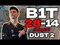 b1t (28-14) | Rating 1.97 | w/AR2UR +VOICE | dust2 FACEIT EU | Apr 22, 2026