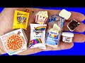 Diy miniature Nutella, Pizza, Popcorn, Rainbow chips, M&amp;M&#39;s Candy, Realistic hacks and crafts