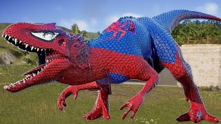 Carnotaurus Vs. iguanodon SPIDER: MOSASAURUS EVOLUTION of Spinosaurus & Godzilla King of The Feast