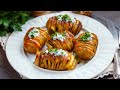 Картошка-гармошка с сыром в духовке — видео рецепт